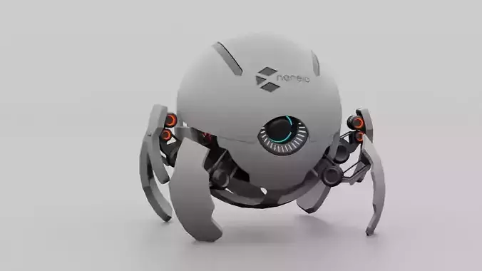 ball robot  rigged animated character 3D model