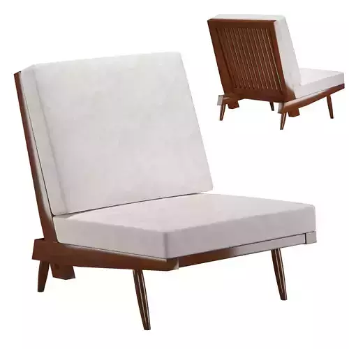 Walnut Lounge Chairs  George Nakashima