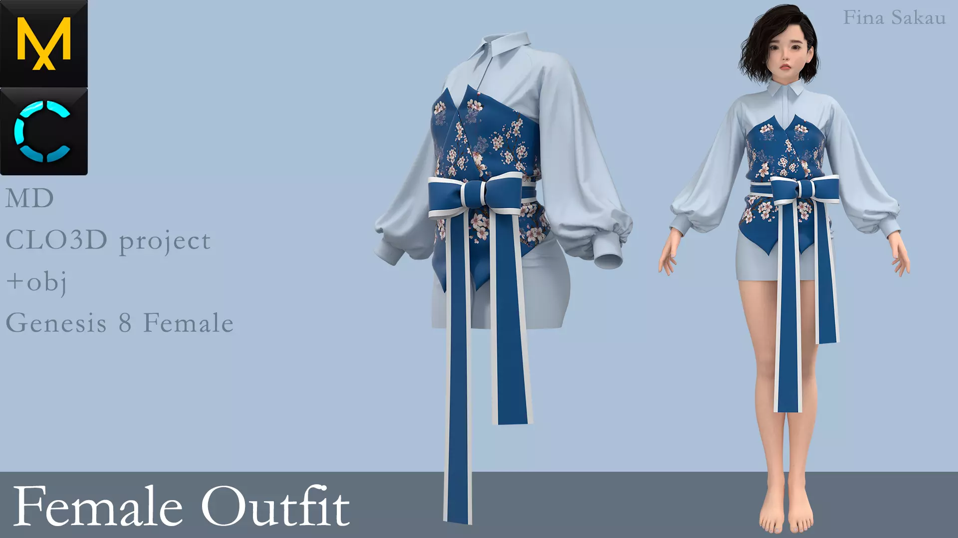 Female Outfit Marvelous Designer 3D model | CGTrader