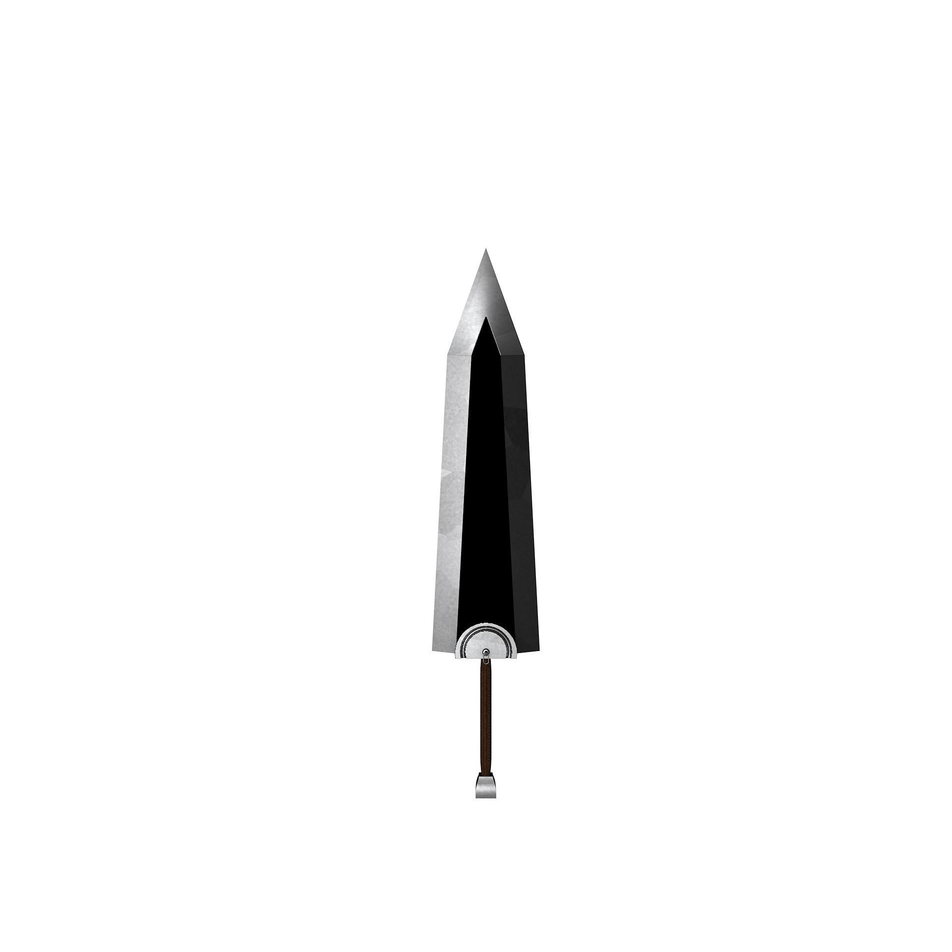 Two-handed sword Free 3D model_6