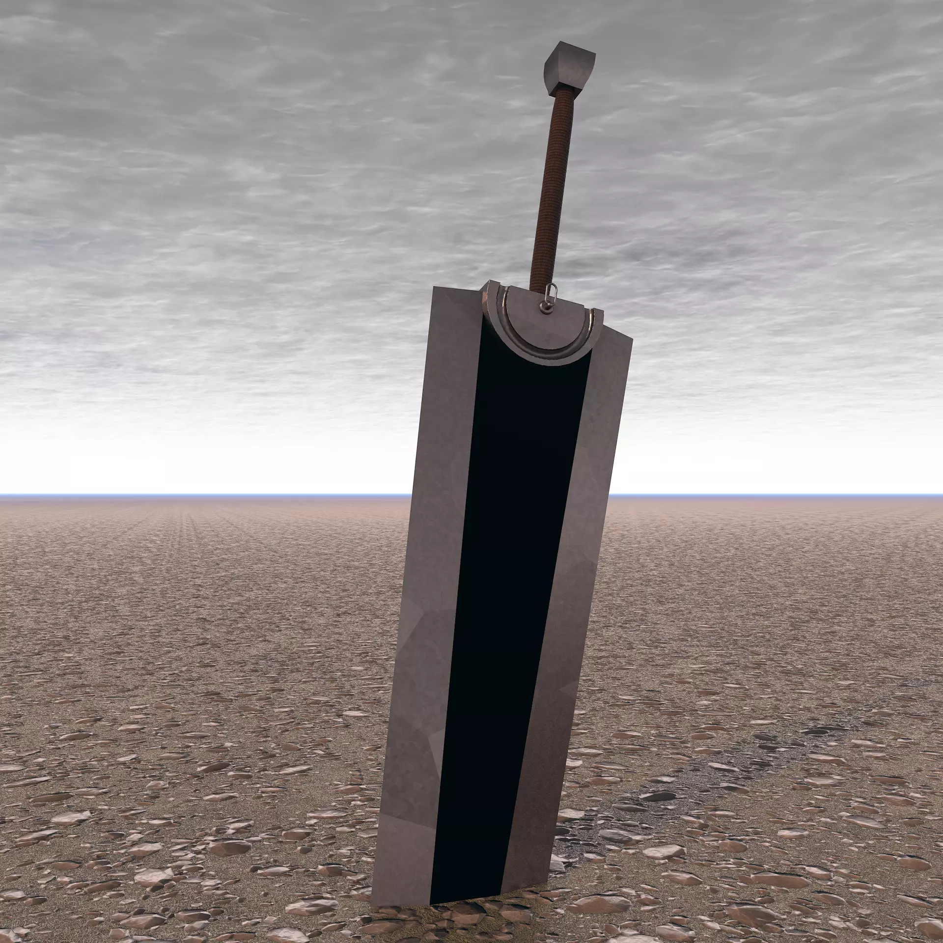 Two-handed sword Free 3D model_0