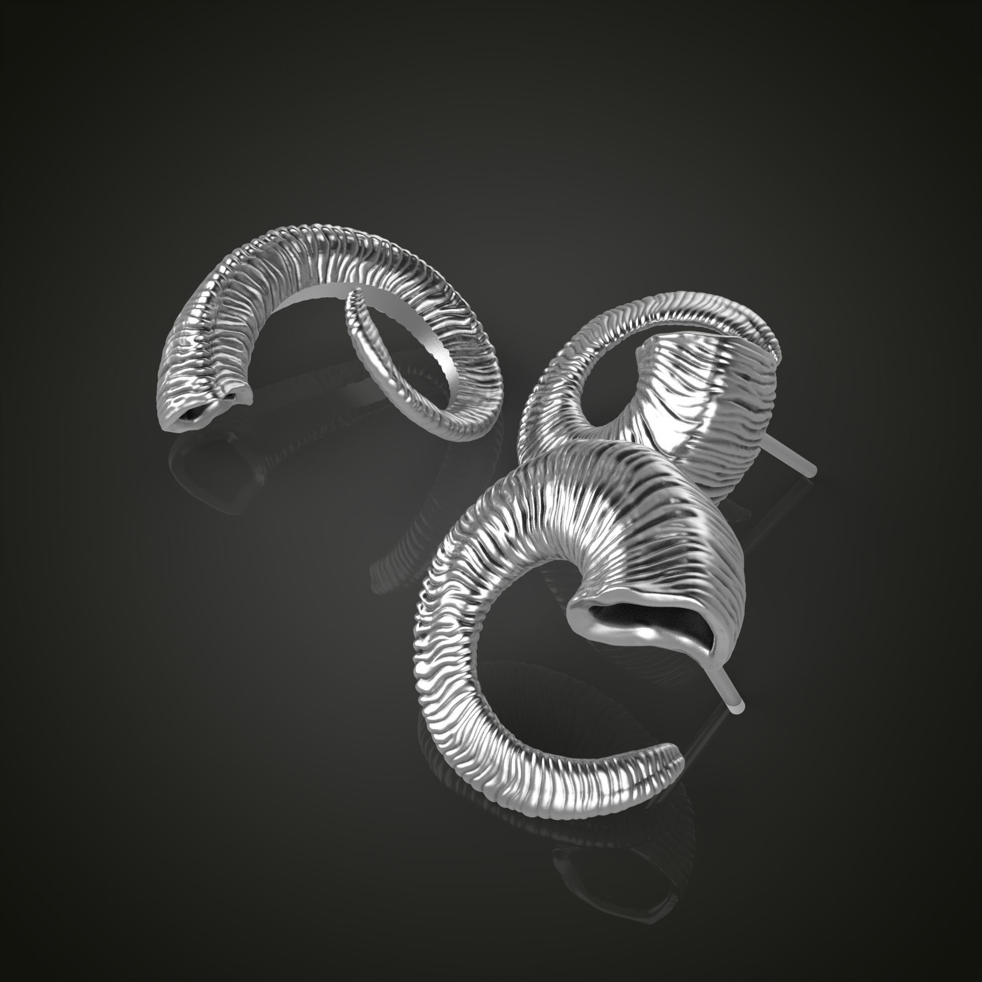 Horn jewelry collection 3D print model_5