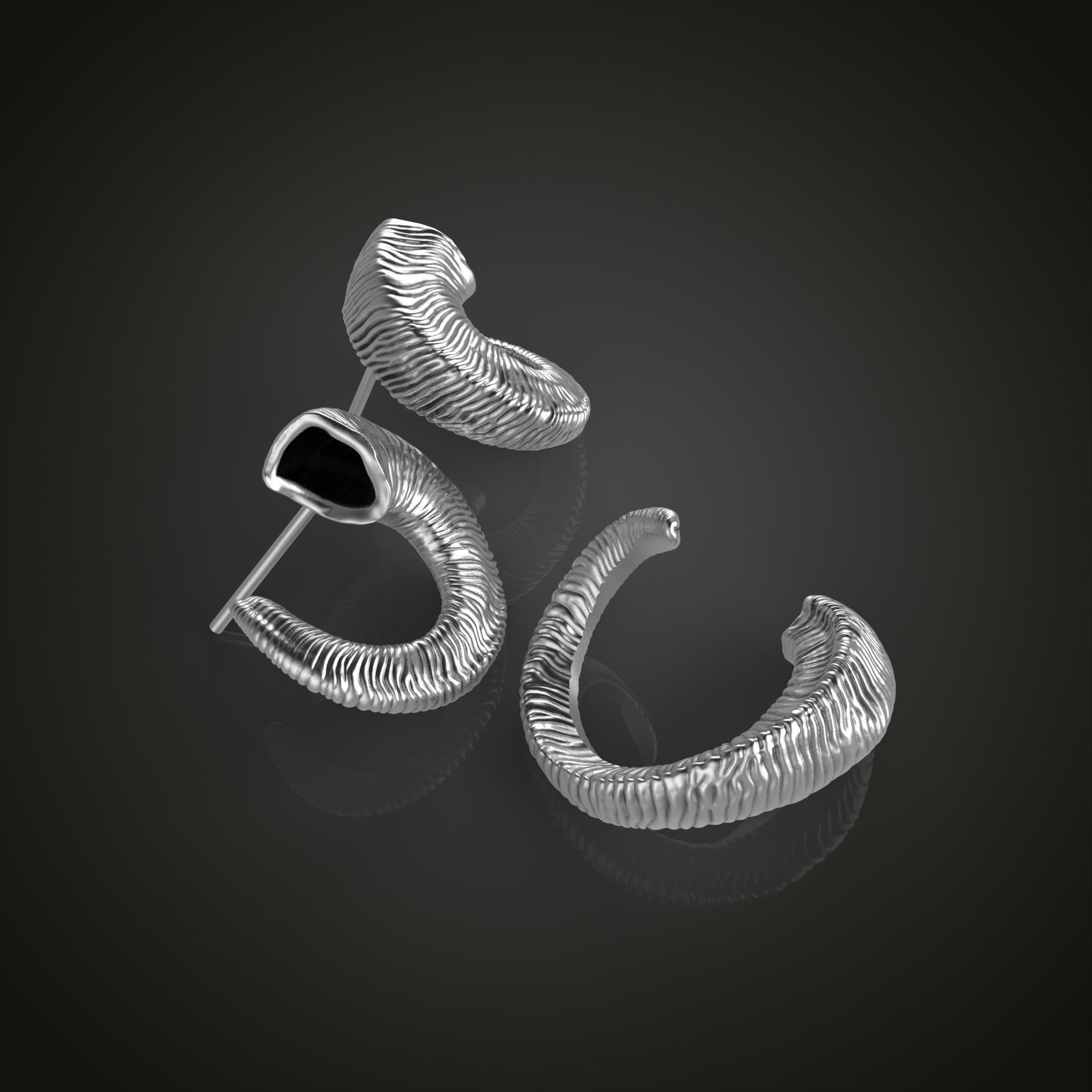 Horn jewelry collection 3D print model_8