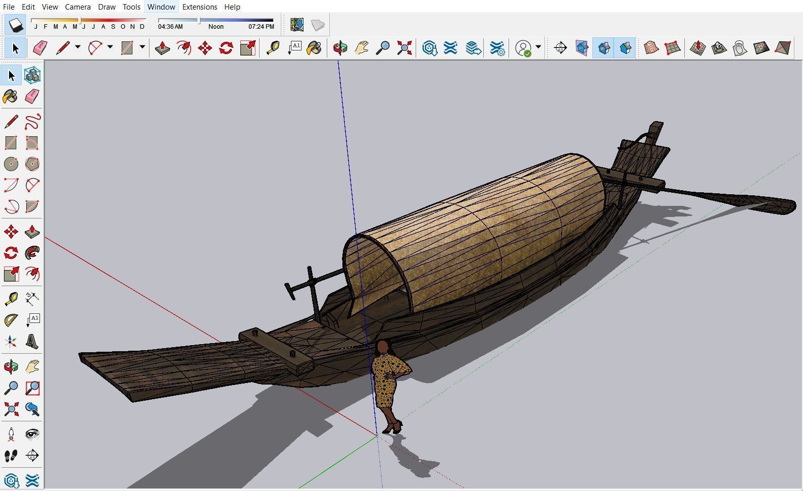 Thaiboat-Sampan Suan 3D model_12