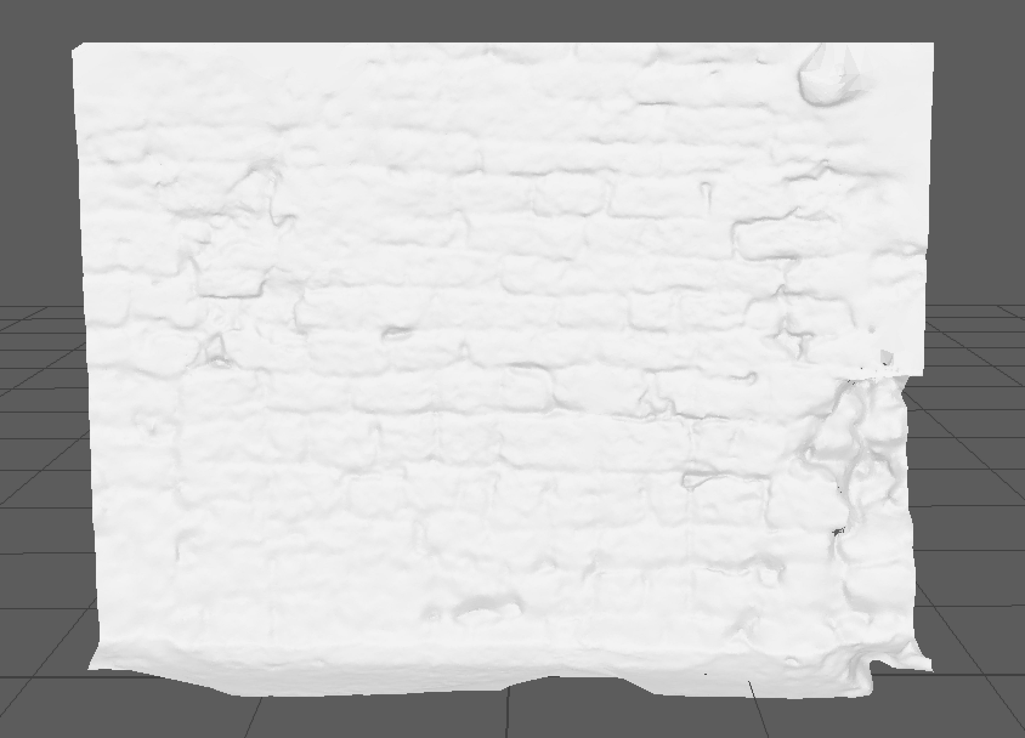 ancient broken wall of  fort 3D model_7
