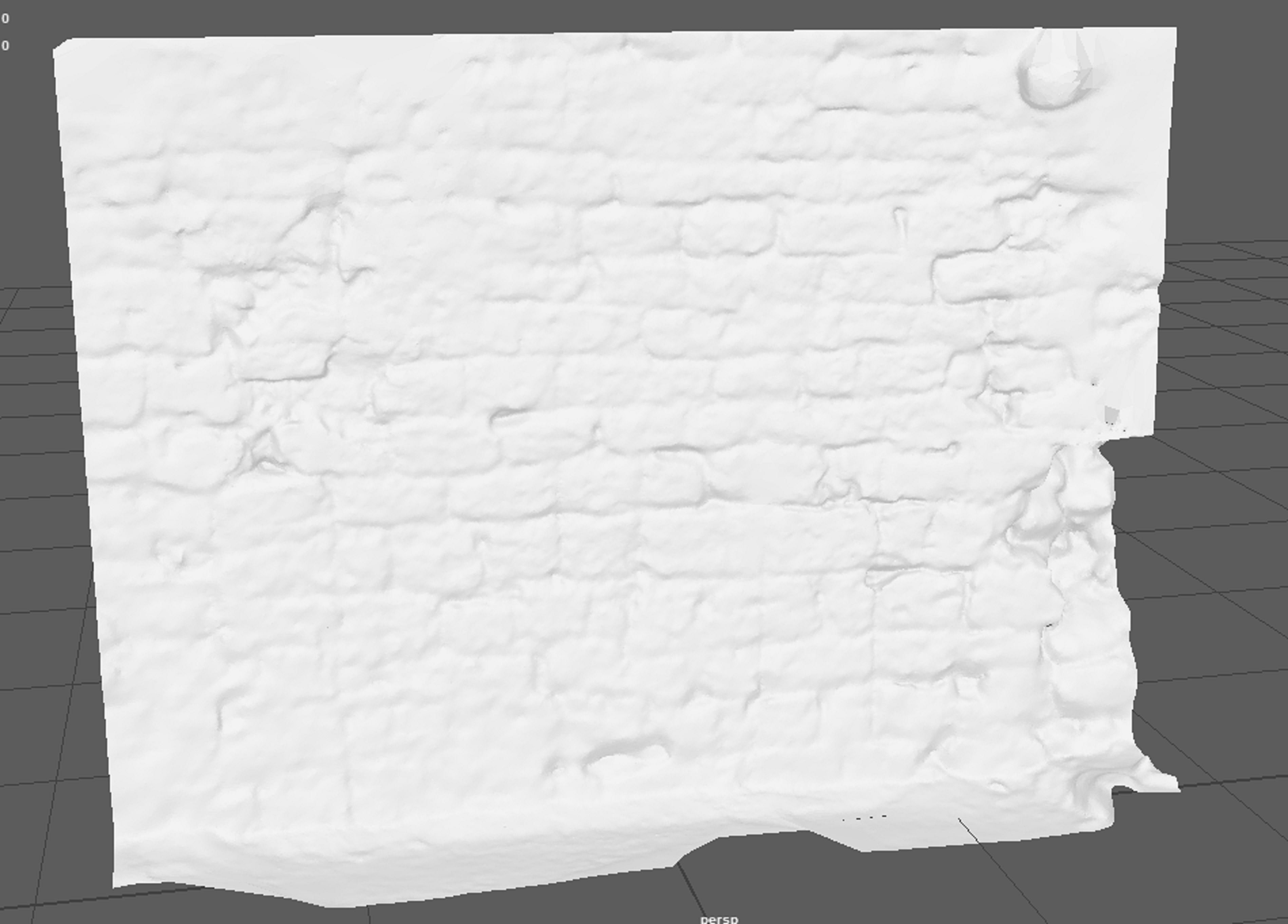 ancient broken wall of  fort 3D model_5