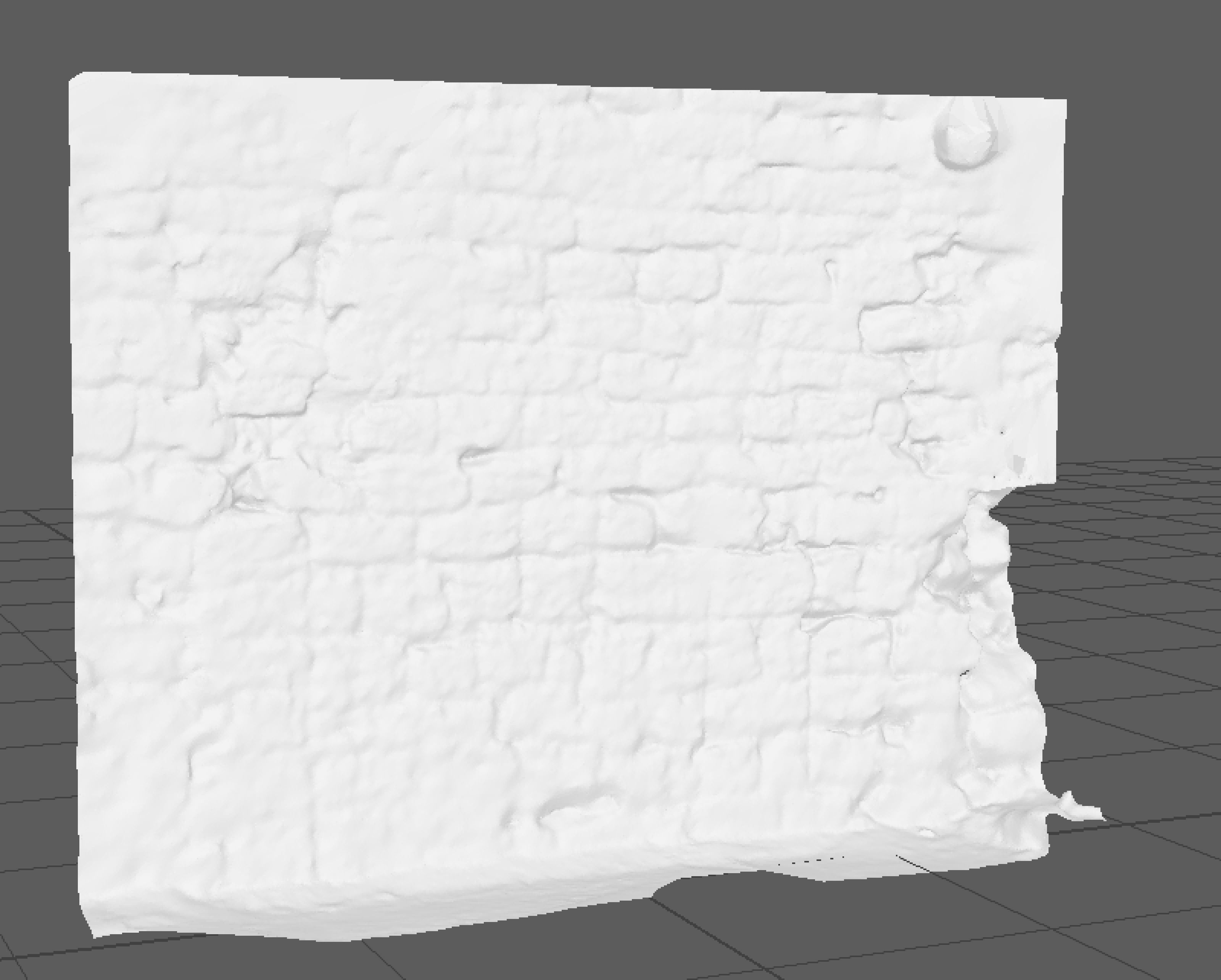 ancient broken wall of  fort 3D model_2