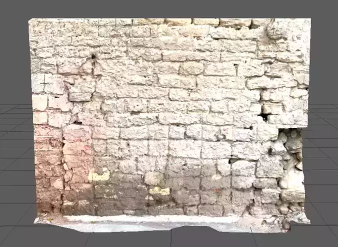 ancient broken wall of  fort