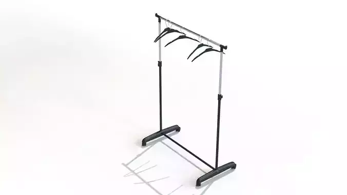 Mobile floor rack for clothes