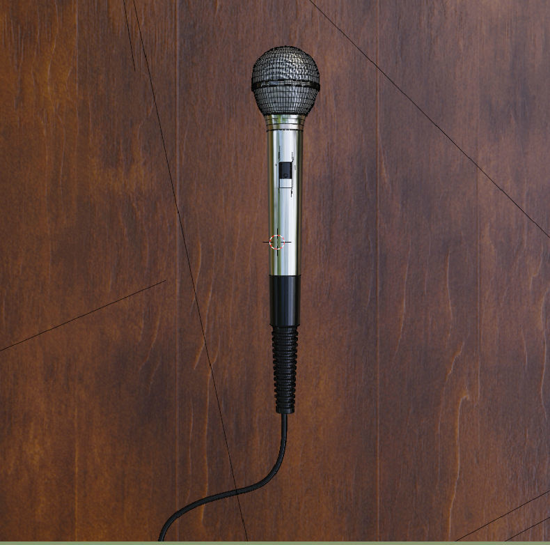 Microphone Low-poly 3D model_2