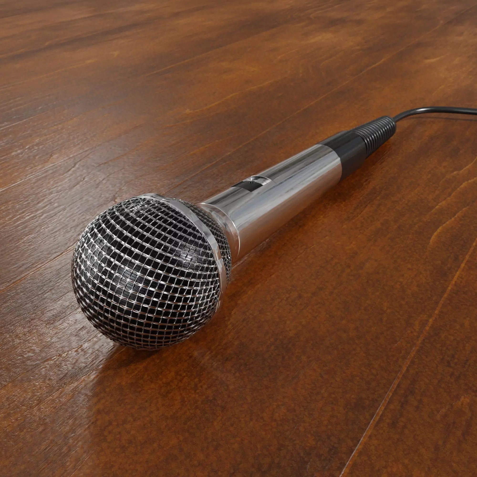 Microphone Low-poly 3D model_0