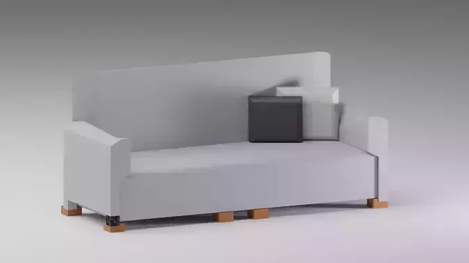 Beautiful soft gray sofa