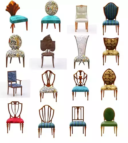 Dining set upholstered chair with wooden legs