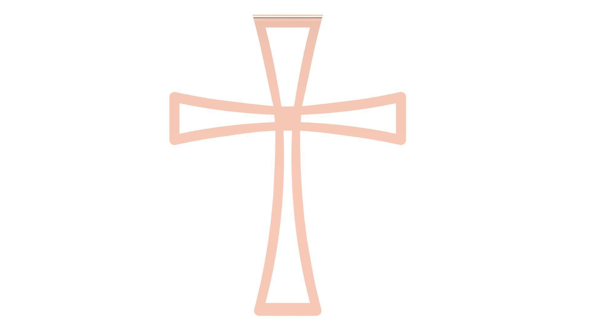 CROSS PENDANT CR31 3D print model_4