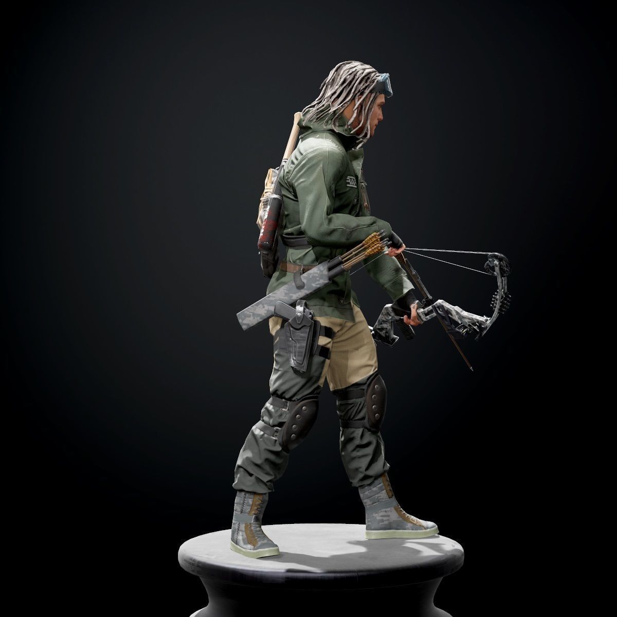 Survivor Character Low-poly 3D model_6