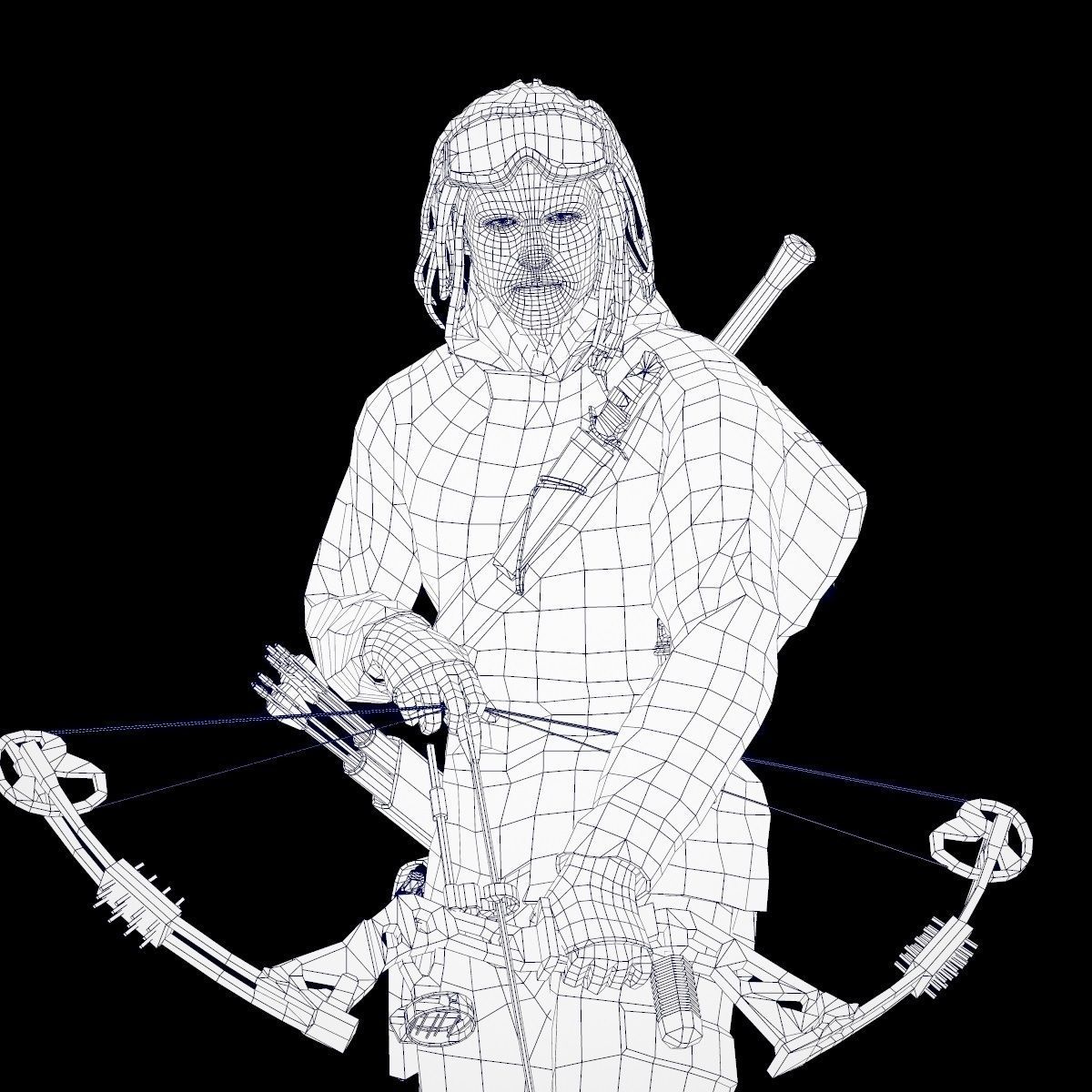 Survivor Character Low-poly 3D model_15