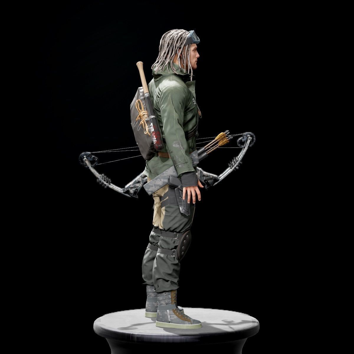 Survivor Character Low-poly 3D model_12