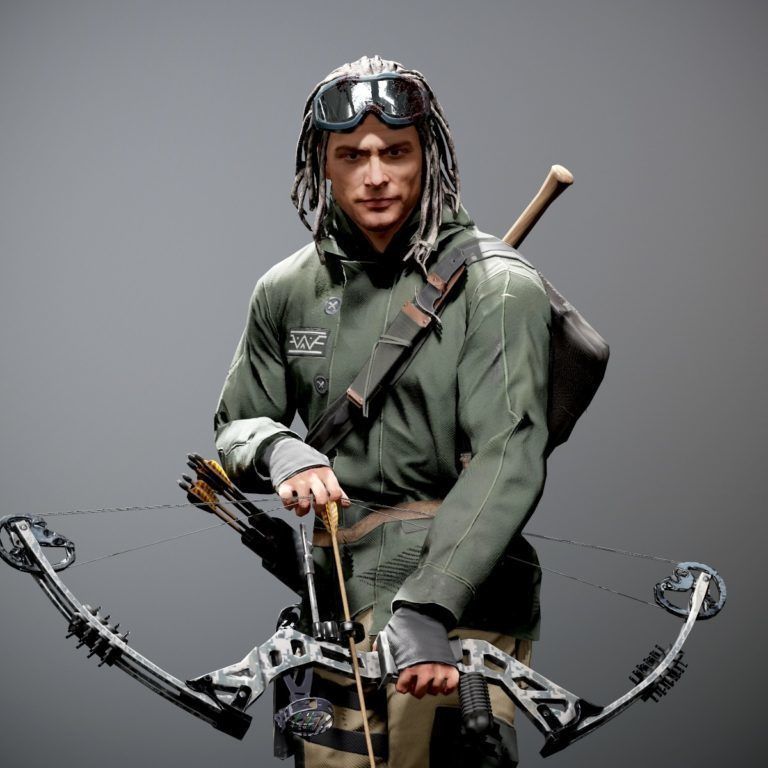 Survivor Character Low-poly 3D model_1