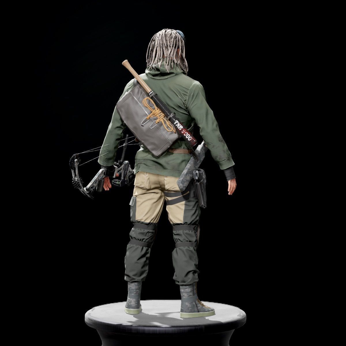Survivor Character Low-poly 3D model_11