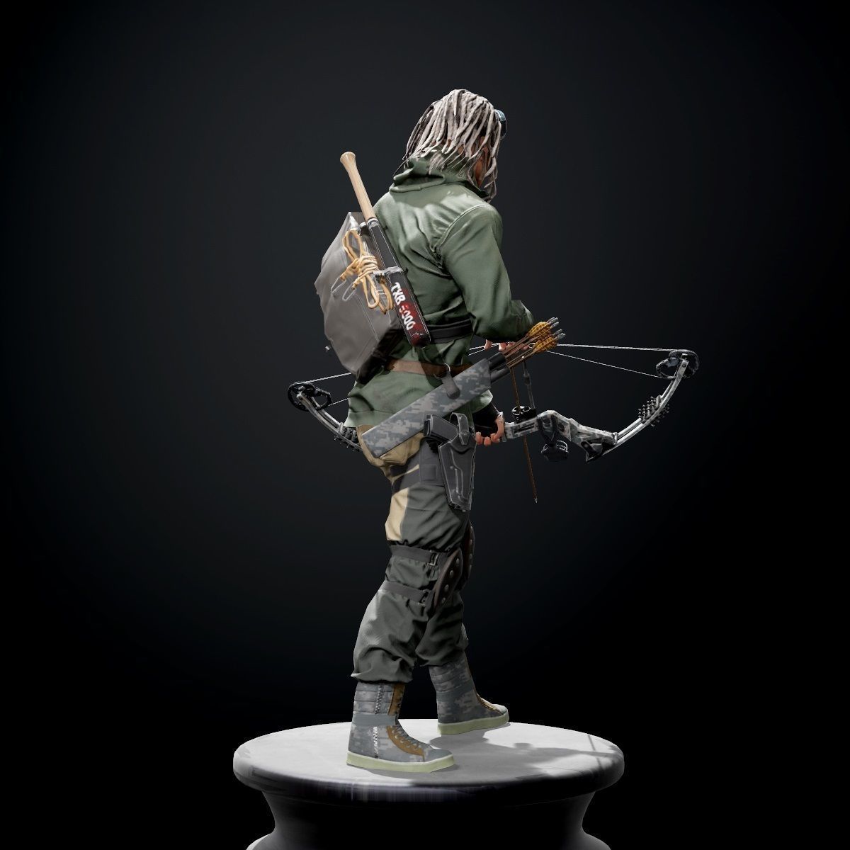 Survivor Character Low-poly 3D model_5