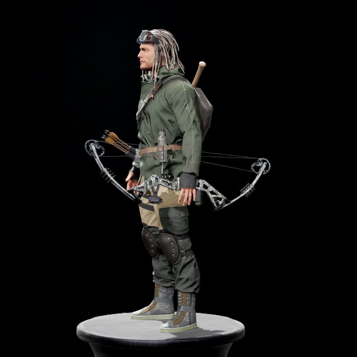 Survivor Character Low-poly 3D model_9