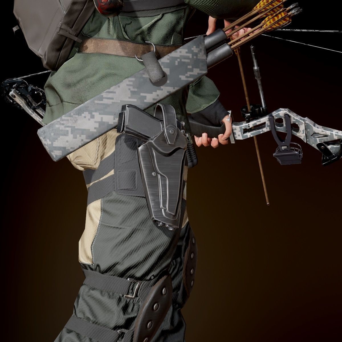 Survivor Character Low-poly 3D model_14