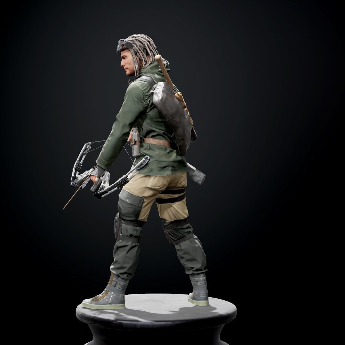 Survivor Character Low-poly 3D model_3