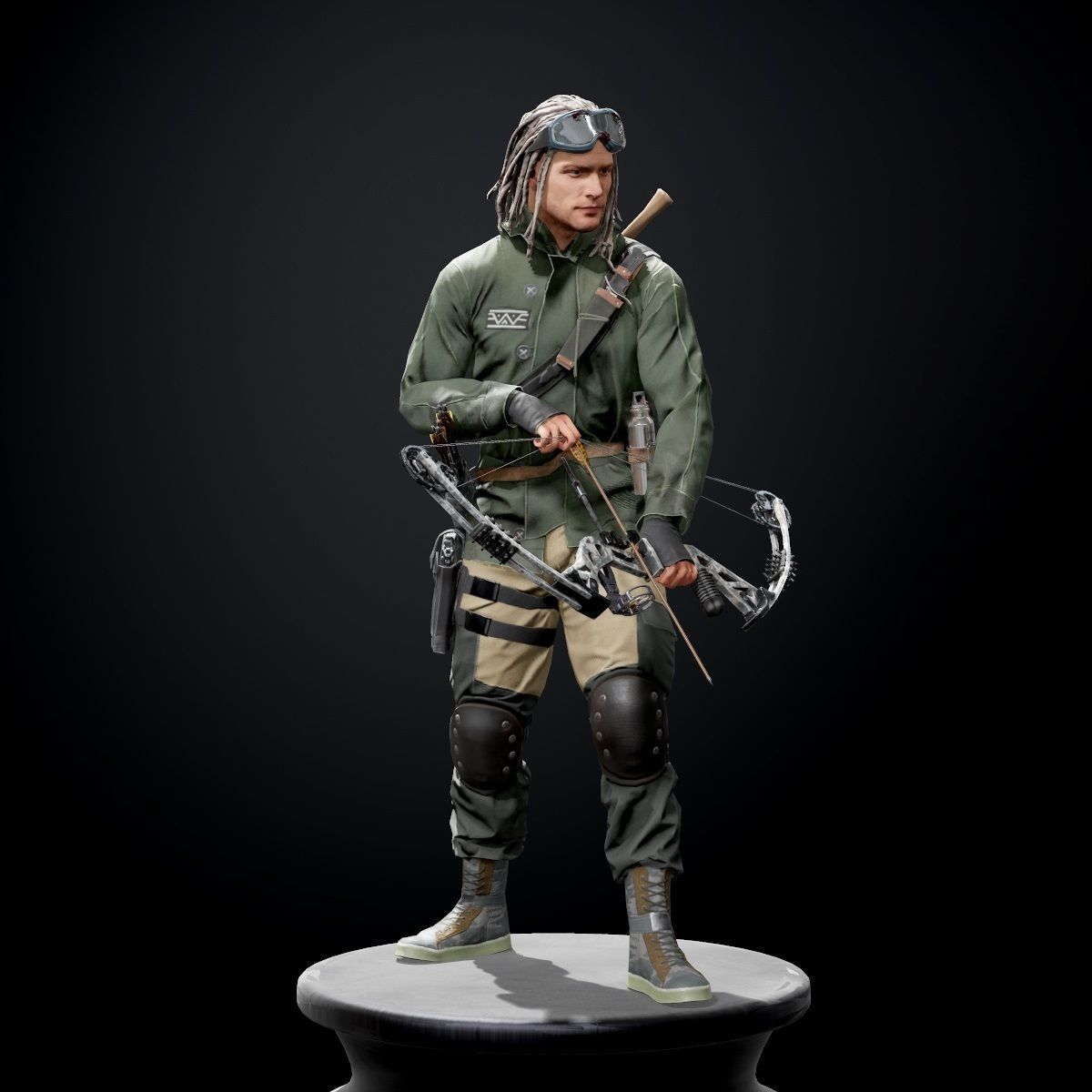 Survivor Character Low-poly 3D model_7