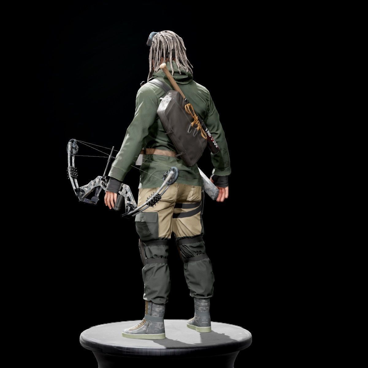 Survivor Character Low-poly 3D model_10