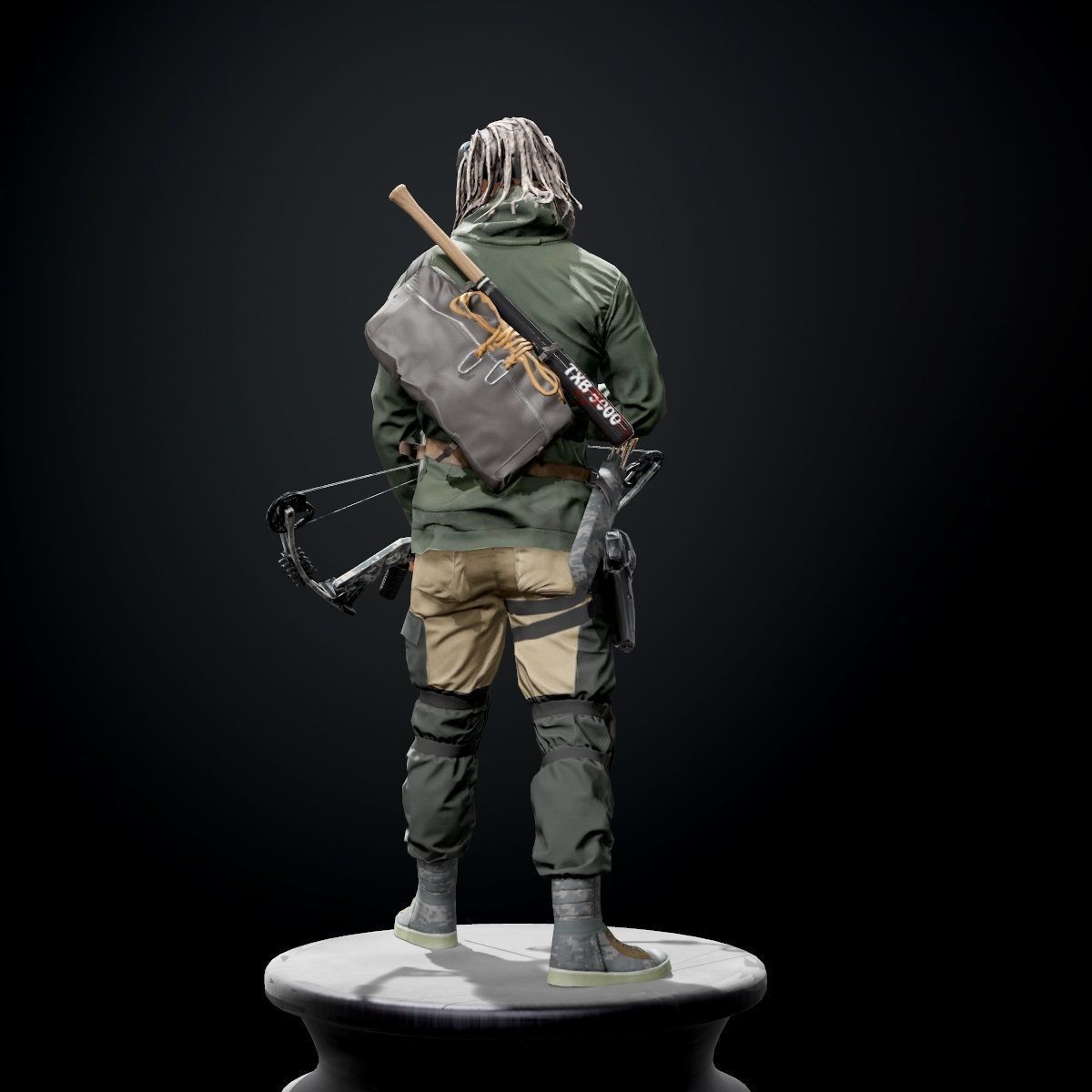 Survivor Character Low-poly 3D model_4