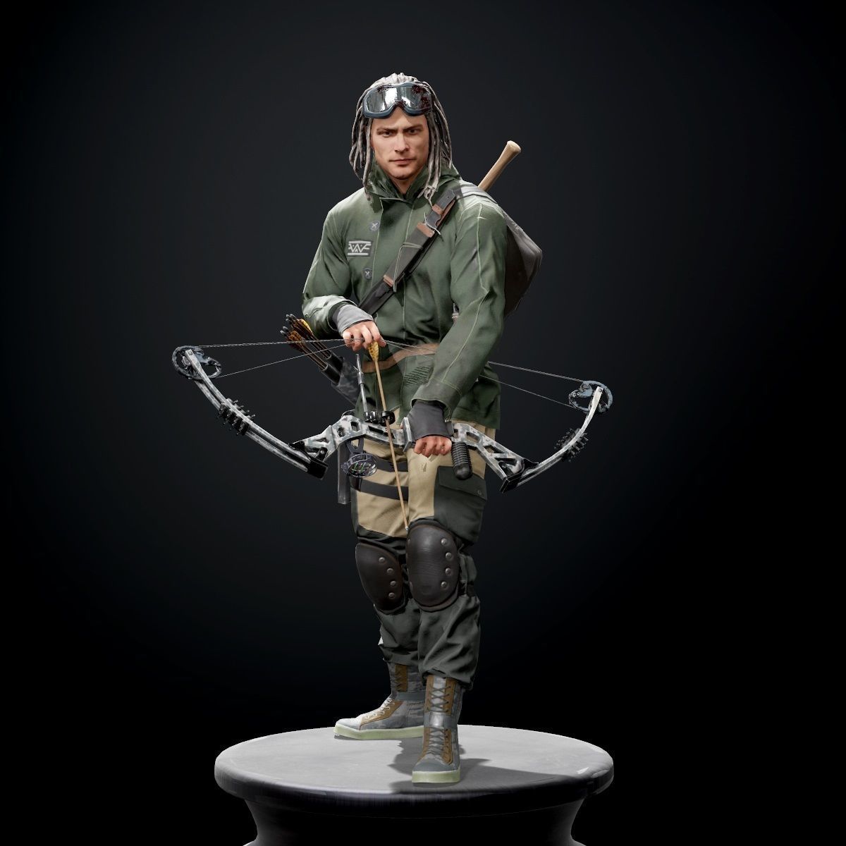 Survivor Character Low-poly 3D model_2