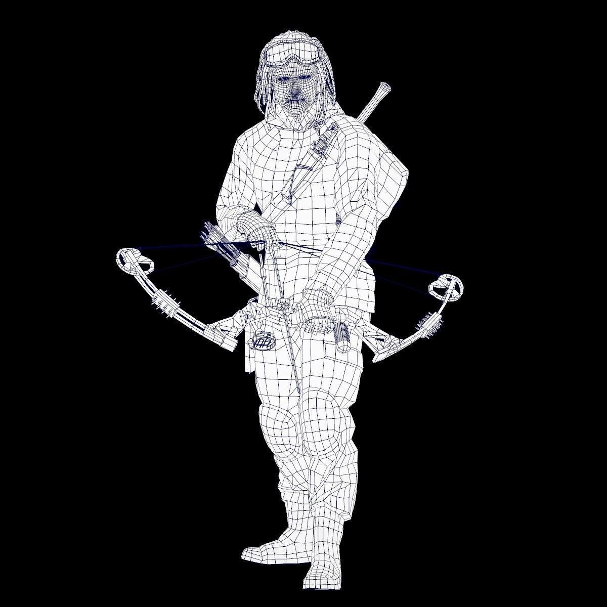 Survivor Character Low-poly 3D model_16