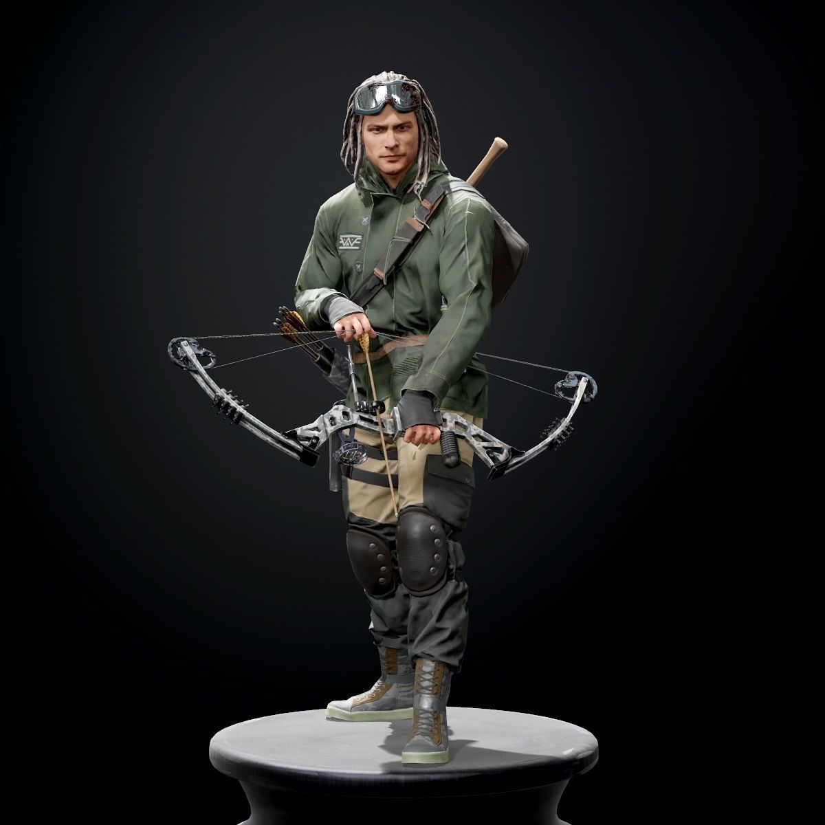 Survivor Character Low-poly 3D model_17