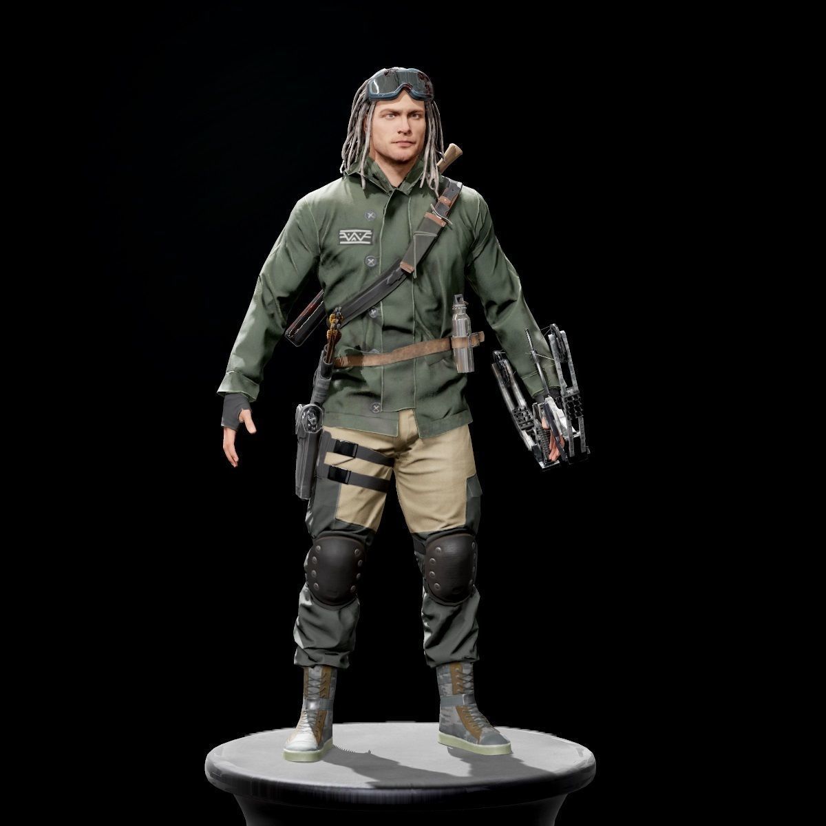 Survivor Character Low-poly 3D model_13