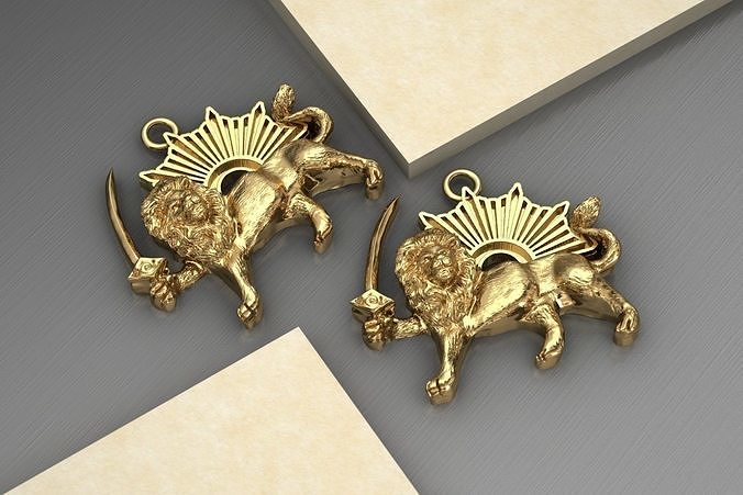 lion pahlavi shir 3D print model