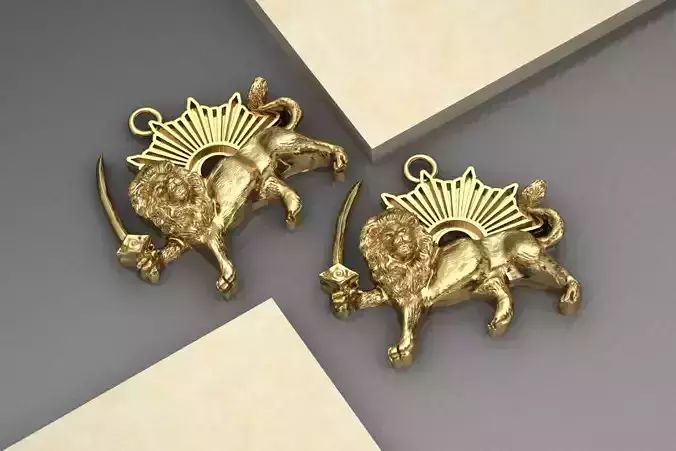 lion pahlavi shir 3D print model