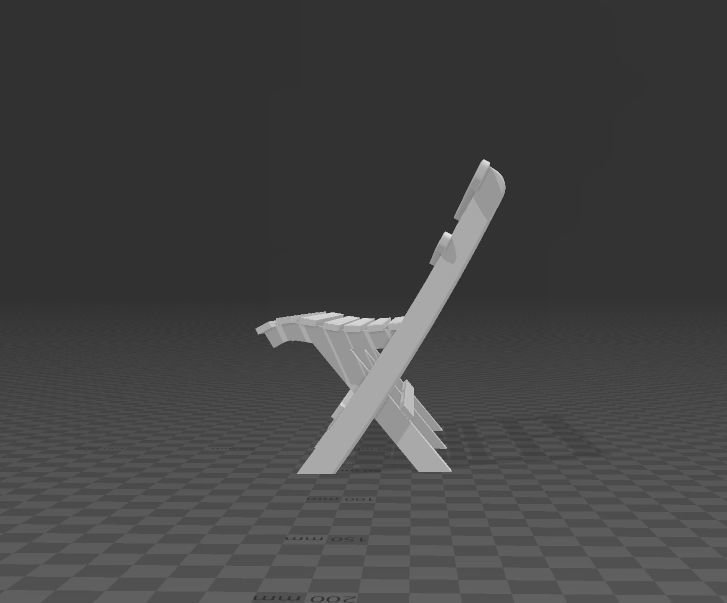 Exterior double bench scale h0 1-87 3D print model_2