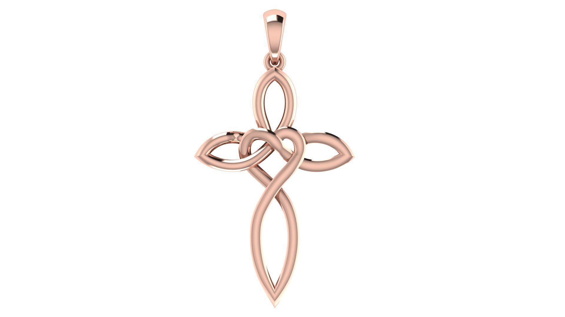 CROSS PENDANT CR37 3D print model_4