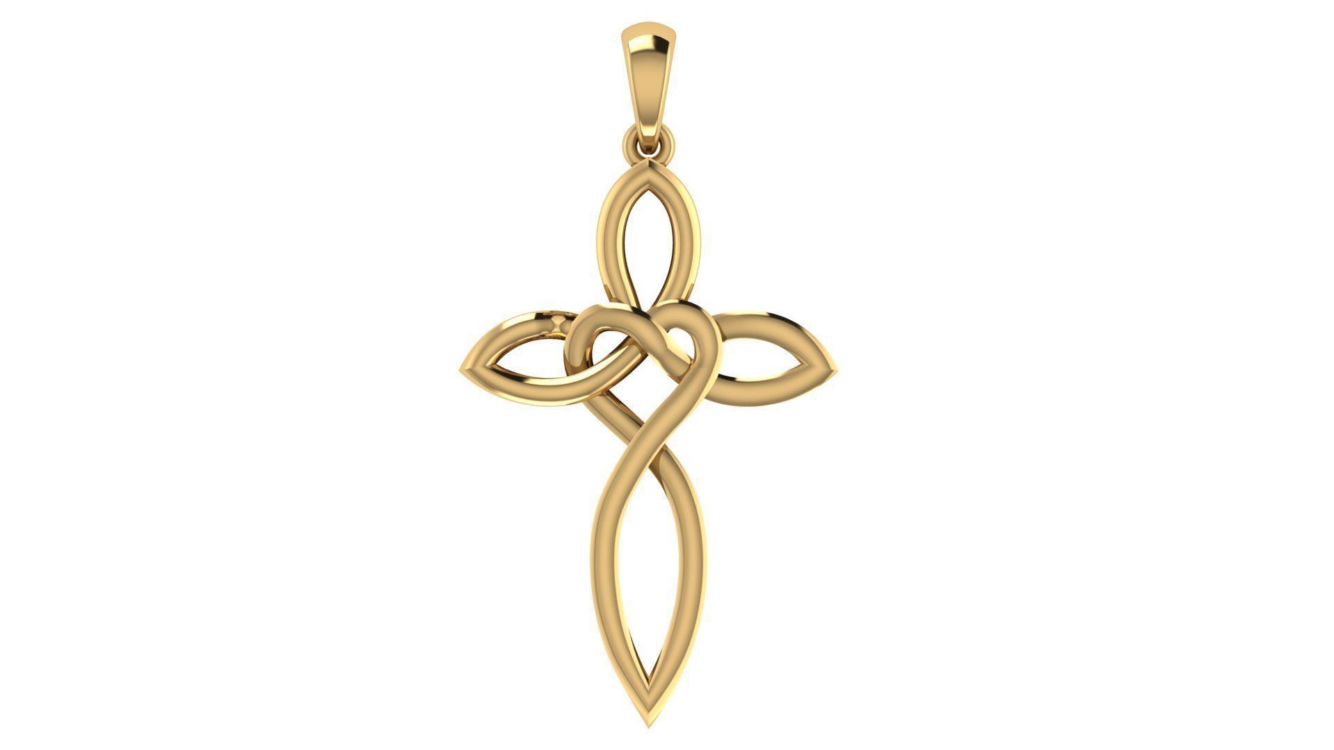 CROSS PENDANT CR37 3D print model_5