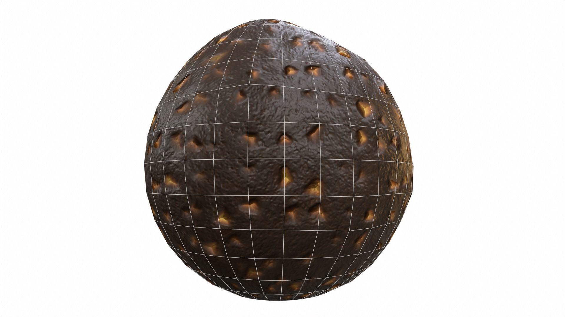 Chocolate bomb Low-poly 3D model_7