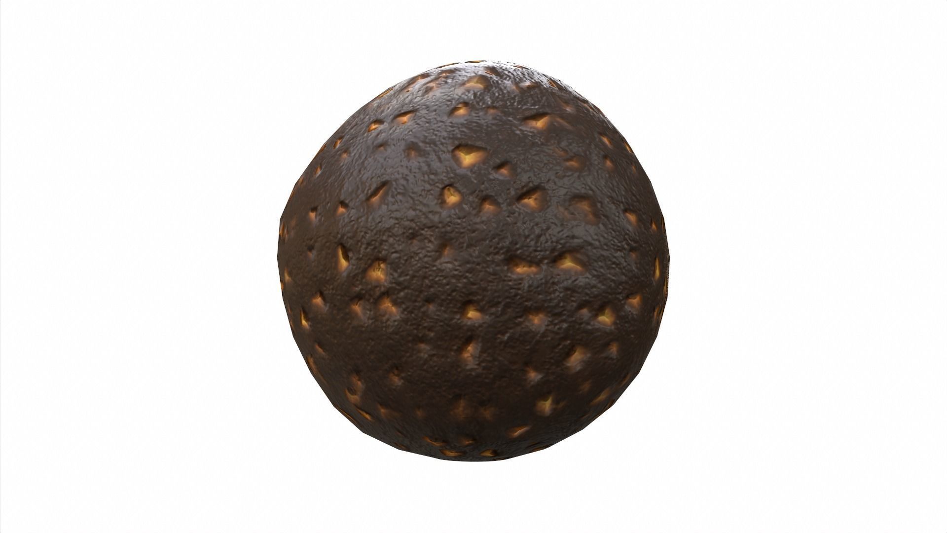 Chocolate bomb Low-poly 3D model_4