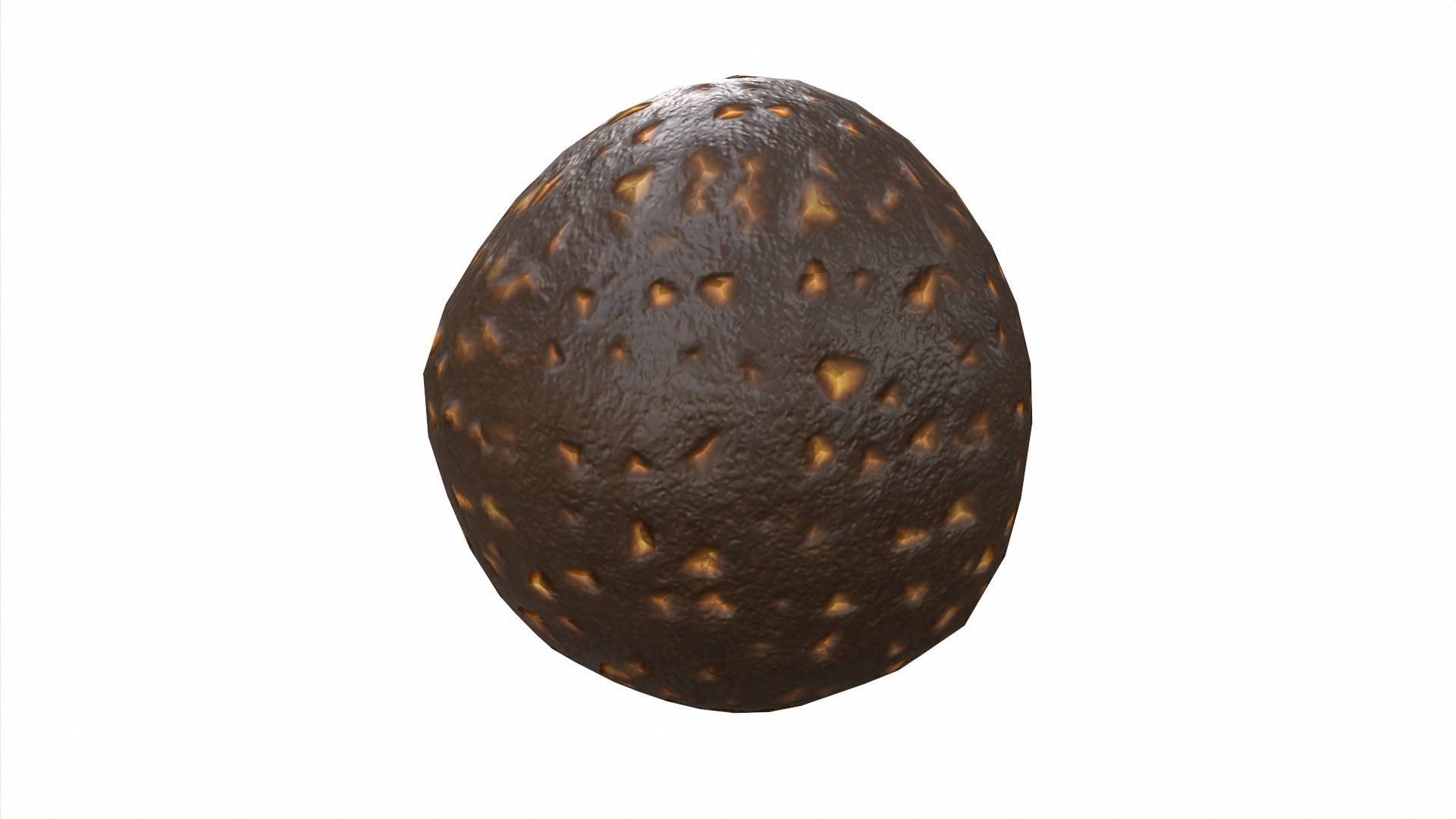 Chocolate bomb Low-poly 3D model_3