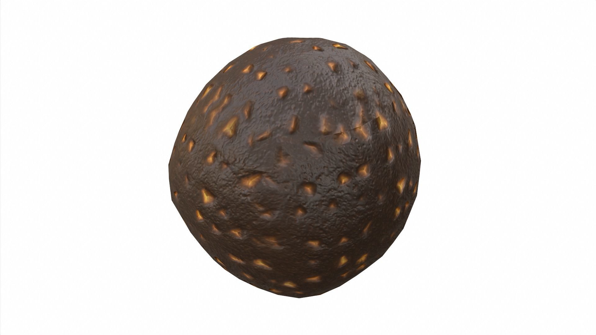 Chocolate bomb Low-poly 3D model_2