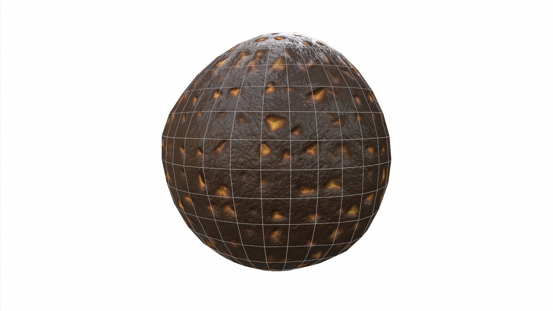 Chocolate bomb Low-poly 3D model_5