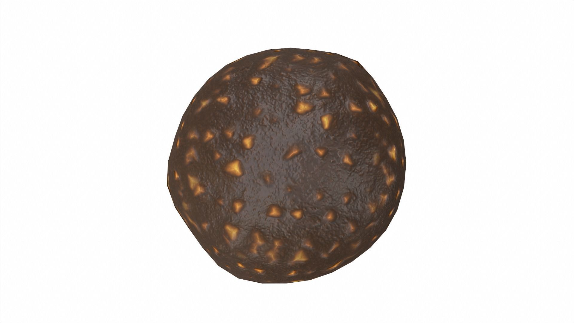 Chocolate bomb Low-poly 3D model_1