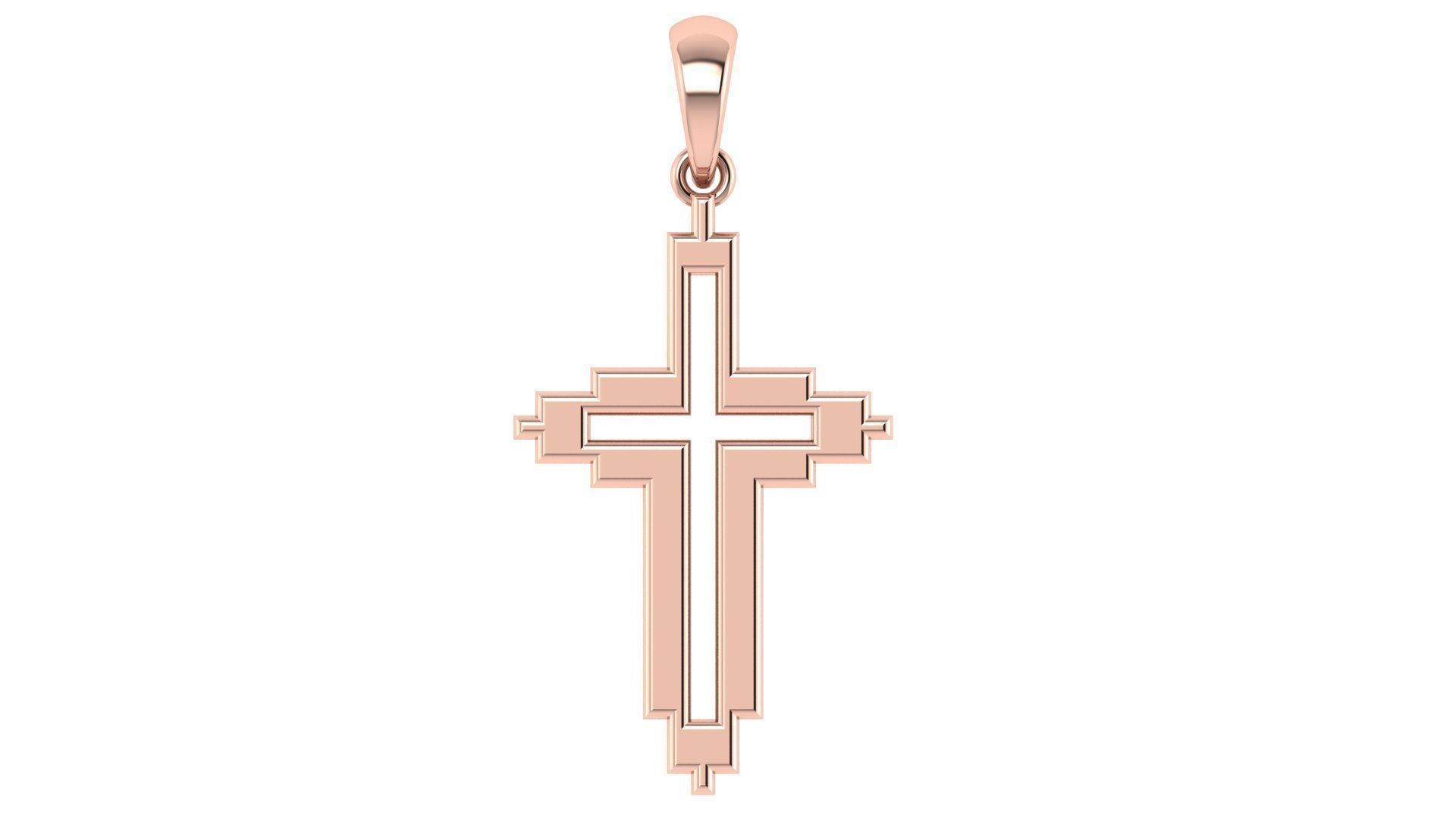 CROSS PENDANT CR40 3D print model_3