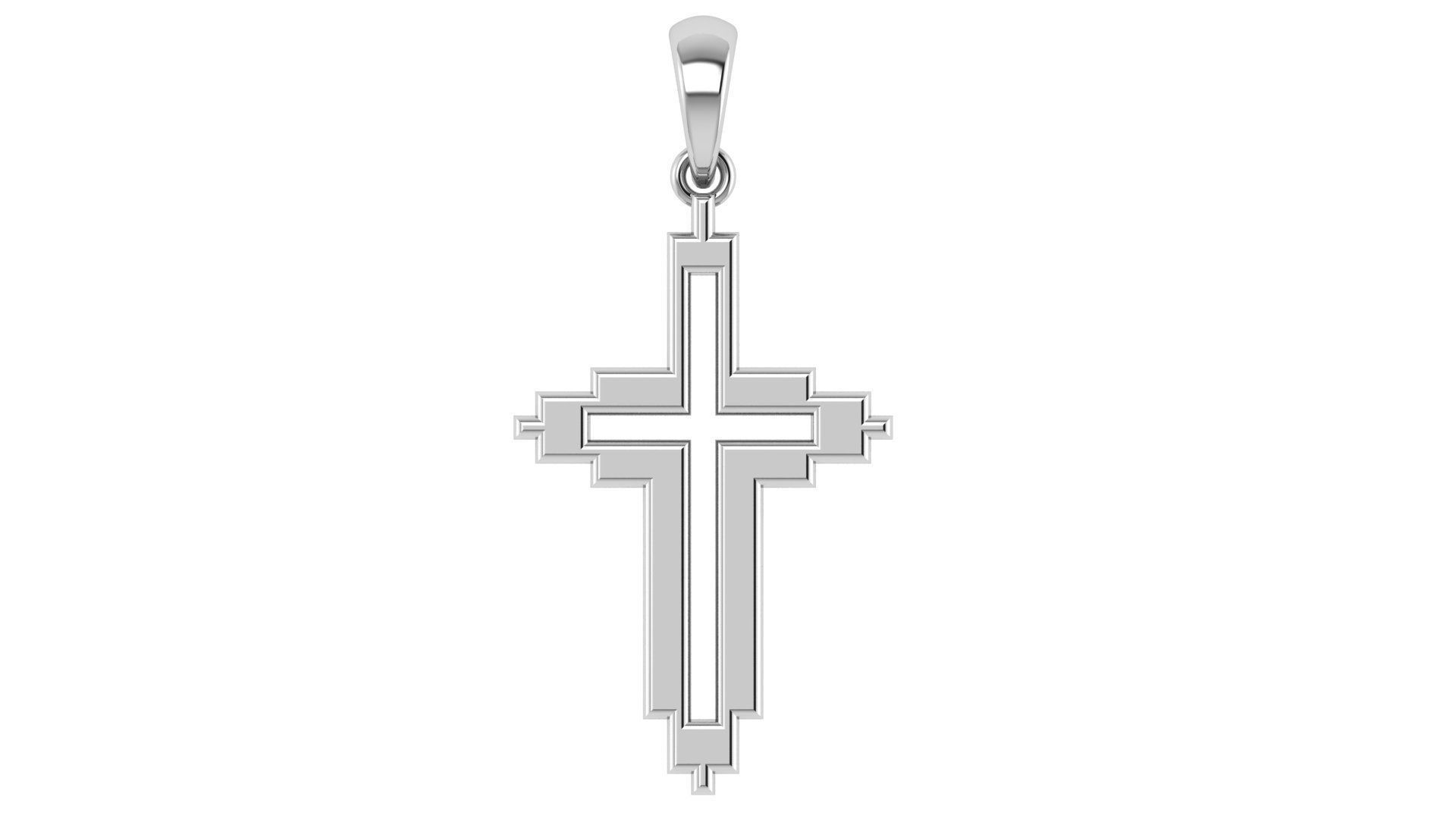 CROSS PENDANT CR40 3D print model_4