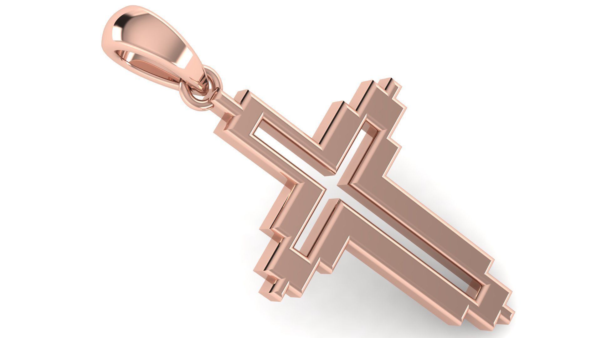 CROSS PENDANT CR40 3D print model_2