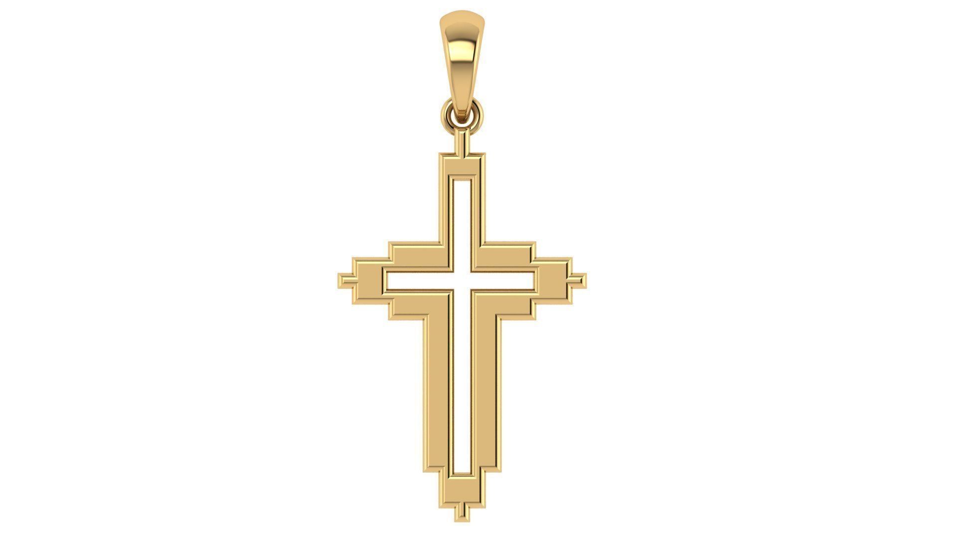 CROSS PENDANT CR40 3D print model_6