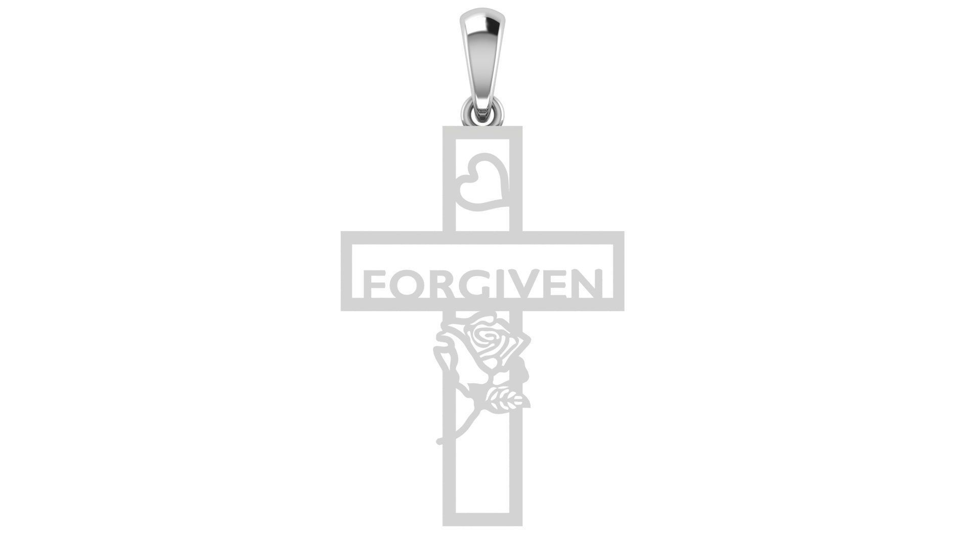 CROSS PENDANT CR41 3D print model_4